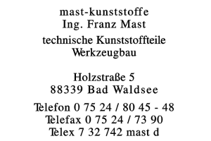mast-kunststoffe, Ing. Franz Mast