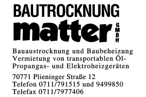 Matter GmbH Bautrocknung
