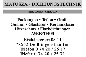 Matusza-Dichtungstechnik