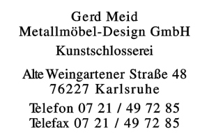 Meid, Gerd Metallmöbel-Design GmbH
