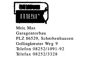 Meir, Max Garagentorbau