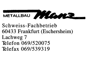 METALLBAU Manz