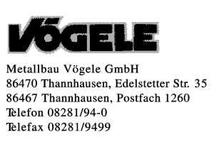 Metallbau Vögele GmbH