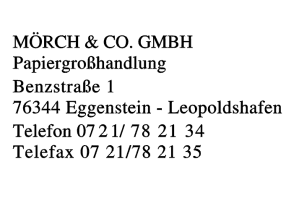 MÖRCH & CO. GmbH Papiergroßhandlung