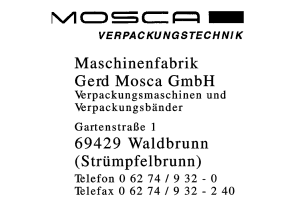 Mosca, Gerd Maschinenfabrik GmbH