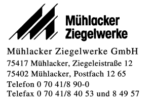 Mühlacker Ziegelwerke GmbH Mühlacker Ziegelwerke GmbH