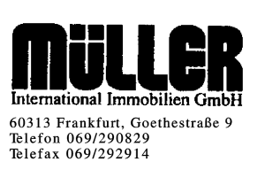 MÜLLER Internatinal Immobilien GmbH MÜLLER Internatinal Immobilien GmbH