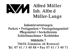 Müller, Alfred inh. Arthur Müller-Lange