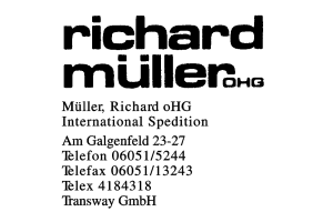 Müller, Richard oHG