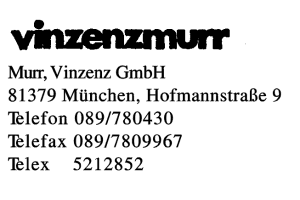 Murr, Vinzenz GmbH