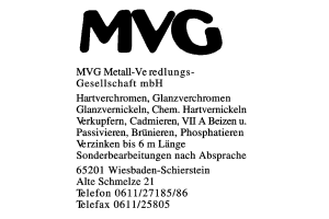 MVG Metall-Veredlungs- Gesellschaft mbH