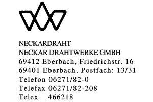 NECKARDRAHT NECKAR DRAHTWERKE GMBH