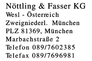 Nöttling & Fasser KG