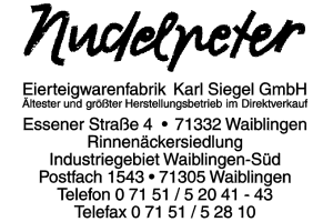 NUDELPETER Eierteigwarenfabrik Karl Siegel GmbH