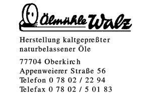 Ölmühle Walz