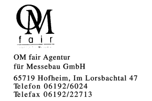 OM fair Agentur für Messebau GmbH OM fair Agentur für Messebau GmbH