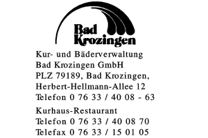 Bad Krozingen, Kur- und Bäderverwaltung Bad Krozingen GmbH Bad Krozingen, Kur- und Bäderverwaltung Bad Krozingen GmbH