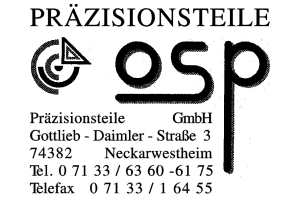 osp Präzisionsteile GmbH
