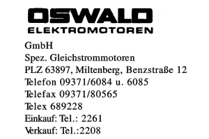 Oswald Elektromoten GmbH