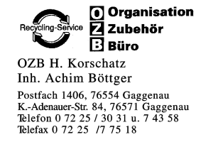 OZB H. Korschatz, Inh. Achim Böttger