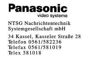 Panasonic NTSG Nachrichtentechnik Systemgesellschaft mbH