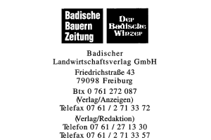 Badischer Landwirtschaftsverlsg GmbH