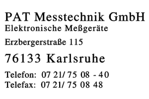 PAT Messtechnik GmbH PAT Messtechnik GmbH