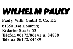 Pauly, Wilh. GmbH & Co. KG