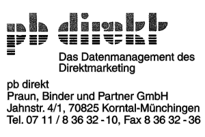 pb direkt Braun, Binder und Partner GmbH