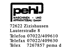 Pehl Maschinen- und Apparatebau GmbH