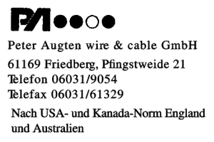 Peter Augten wire & cable GmbH Peter Augten wire & cable GmbH