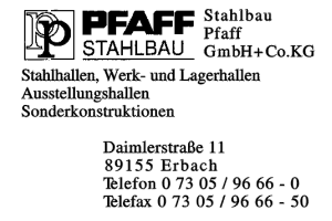 Pfaff Stahlbau GmbH + Co. KG