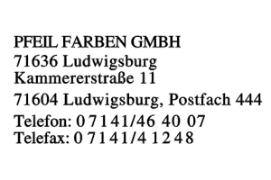 PFEIL FARBEN GMBH