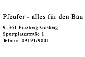 Pfeufer alles für den Bau