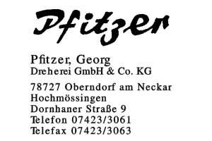 Pfitzer, Georg Dreherei GmbH & Co. KG