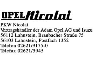 PKW Nicolai PKW Nicolai