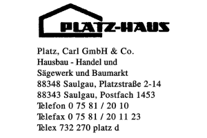 Platz, Carl GmbH & Co.