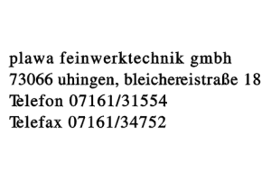 plawa-feinwerktechnik gmbh plawa-feinwerktechnik gmbh