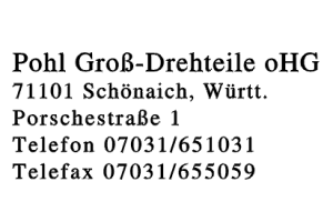 Pohl Groß-Drehteile oHG