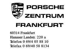 PORSCHE ZENTRUM FRANKFURT