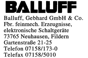 Balluff, Gebhard GmbH & Co.