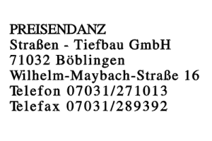 PREISENDANZ Straßen - Tiefbau GmbH