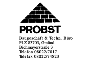 Probst Baugeschäft & Techn. Büro