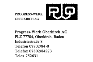 Progress-Werk Oberkirch AG