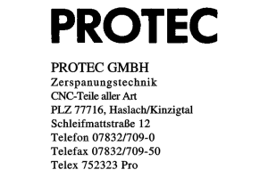 PROTEC GMBH Zerspanungstechnik