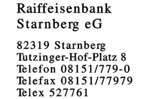 Raiffeisenbank Starnberg eG