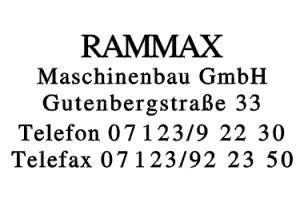 RAMMAX Maschinenbau GmbH.