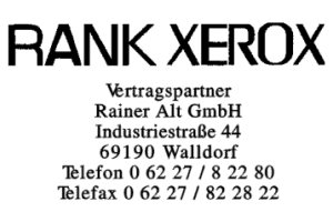 Rank Xerox Rank Xerox