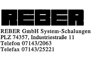 REBER GmbH Systemschalungen - Stanzwerk