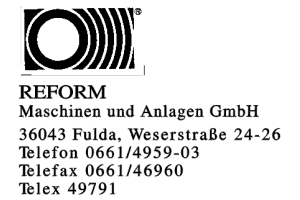 REFORM Maschinen und Anlagen GmbH
